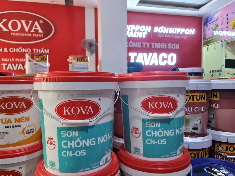 Sơn Chống Nóng Kova CN05 Giảm Nhiệt Cho Mái Tôn nhà Xưởng