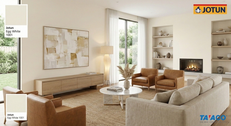 Mã Màu Sơn Jotun 1001 Egg White: Đặc Điểm, Giá Bán & Cách Phối