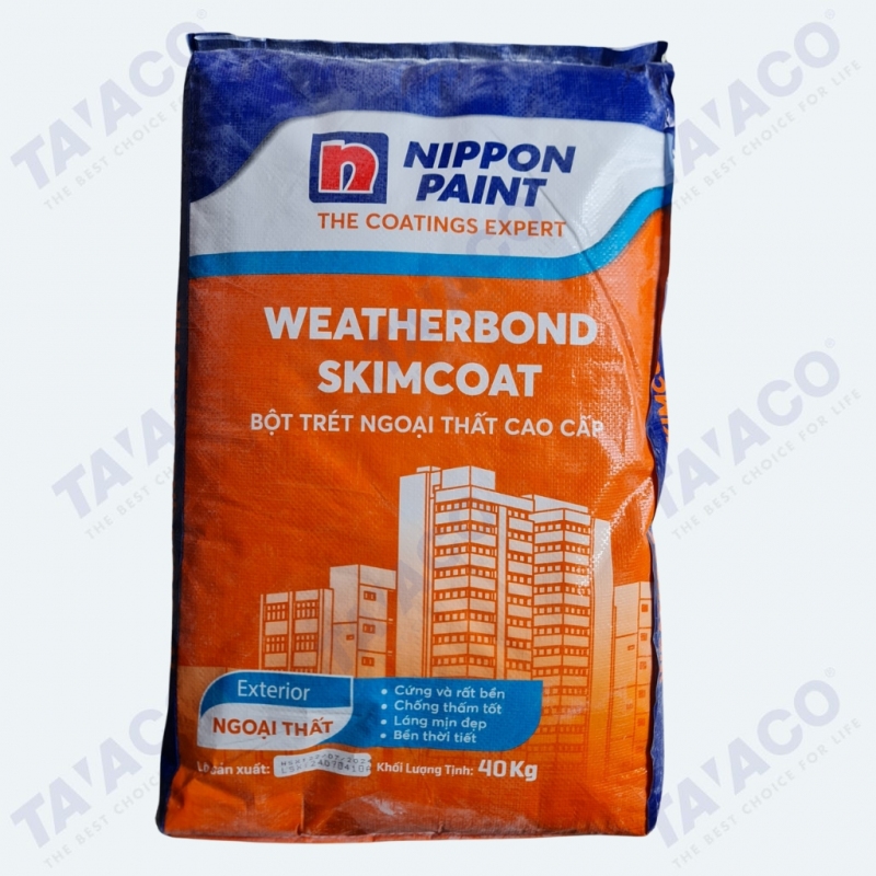 Bột trét Nippon ngoài trời Bao 40kg