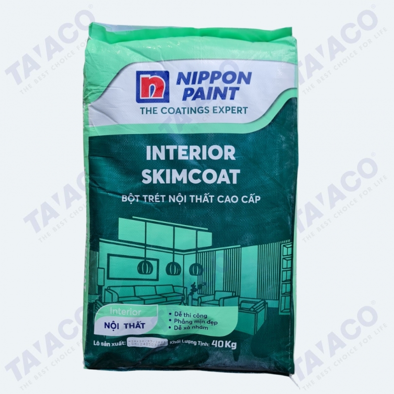 Bột trét Nippon Trong Nhà Bao 40kg