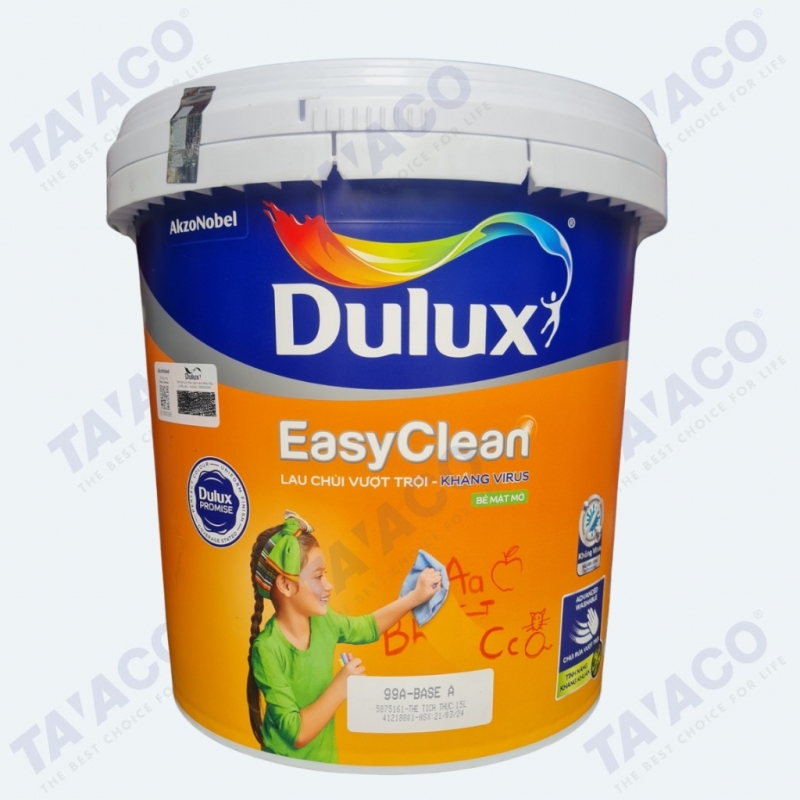 Sơn Dulux EasyClean Lau Chùi Hiệu Quả 99A 15L