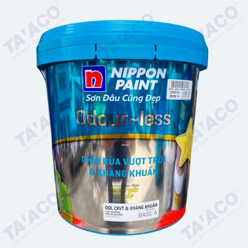 Sơn Nippon Odour less Chùi Rửa Vượt Trội & Kháng Khuẩn