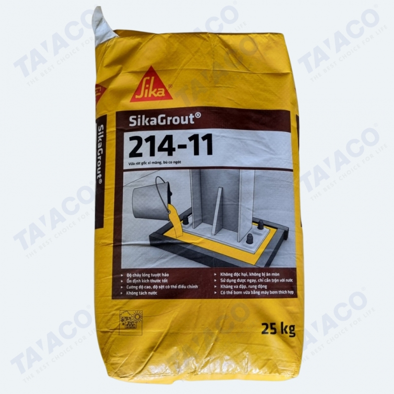 Sikagrout 214 -11 Vữa Rót Gốc Xi Măng Bù Co Ngót