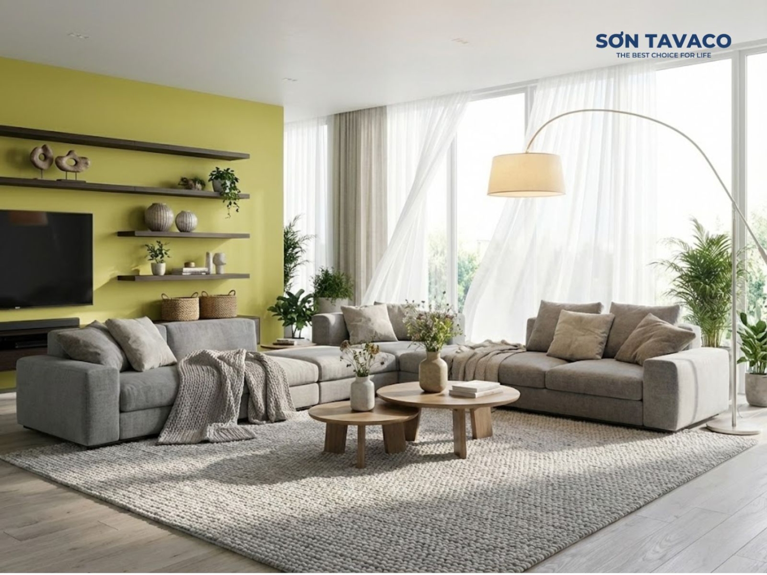 son nha mau vang chanh phong khach