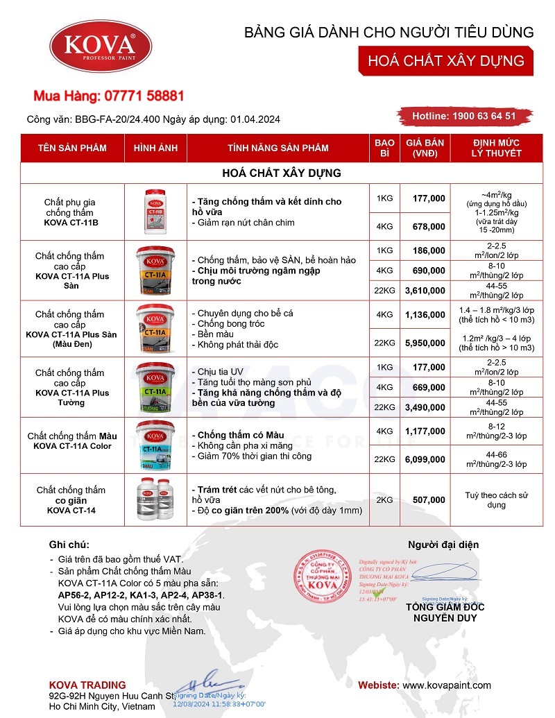 son chong tham kova ct11a