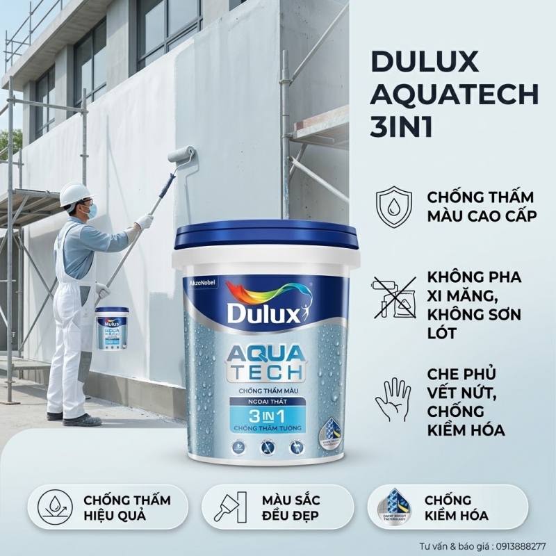 Chống Thấm Dulux Aquatech 3in1 V189