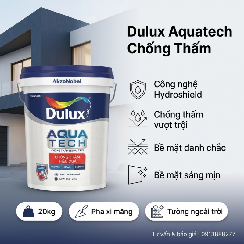 Chống Thấm Tường Dulux Aquatech C8033 20kg