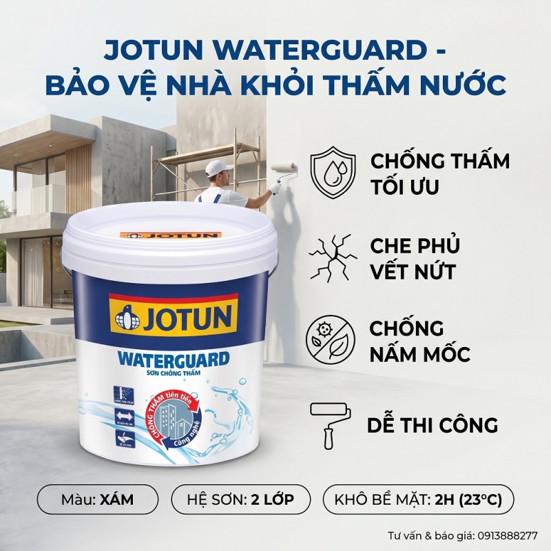 Sơn chống thấm Jotun Waterguard Tường Ngoài Trời 20kg