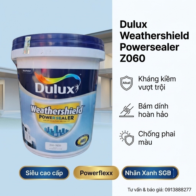 Sơn Lót Ngoại Thất Dulux Weathershield Powersealer Z060 18L