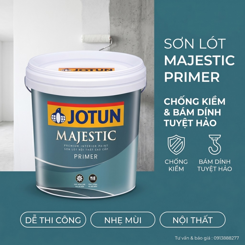 Sơn Lót Nội Thất Jotun Majestic Primer 17L
