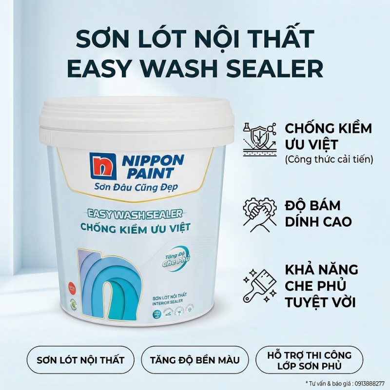 Sơn Lót Nội Thất Nippon Nội Thất Easy Wash 15L