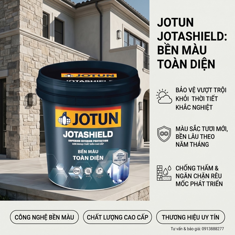 Sơn Ngoại Thất Jotun Jotashield Bền Màu Toàn Diện 15L