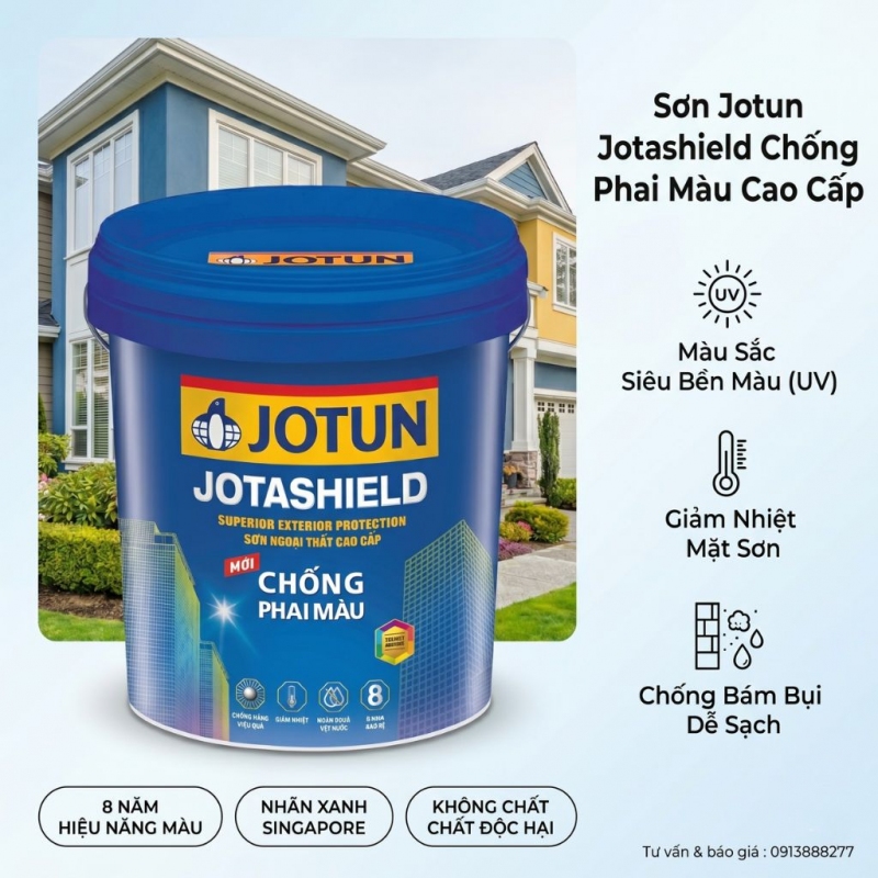 Sơn Ngoại Thất Jotun Jotashield Chống Phai Màu 15L