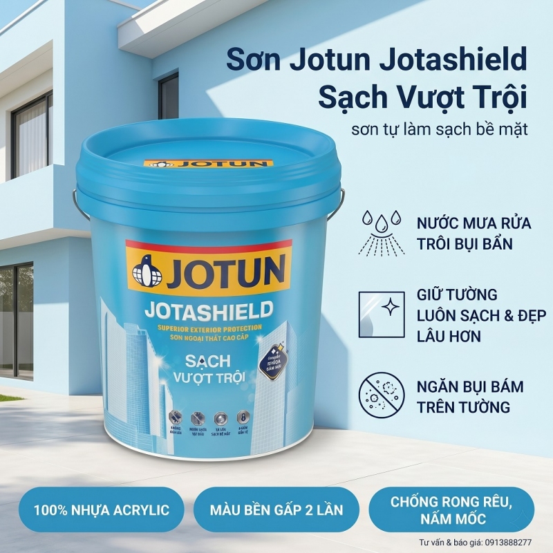 Sơn Ngoại Thất Jotun Jotashield Sạch Vượt Trội 15L