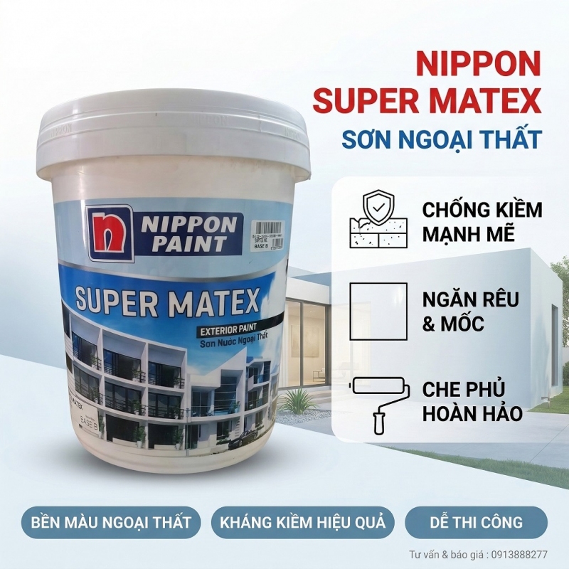 Sơn Ngoại Thất Nippon Super Matex 17L