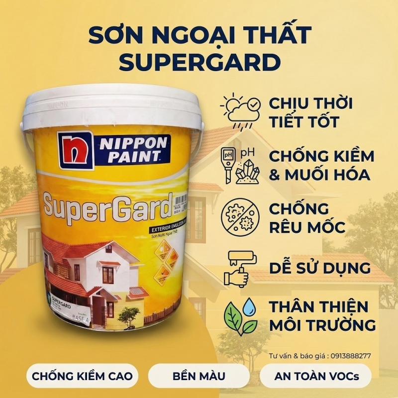 Sơn Ngoại Thất Nippon Supergard 17L