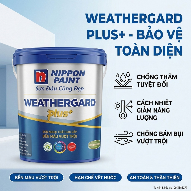 Sơn Ngoại Thất Nippon Weathergard 15L