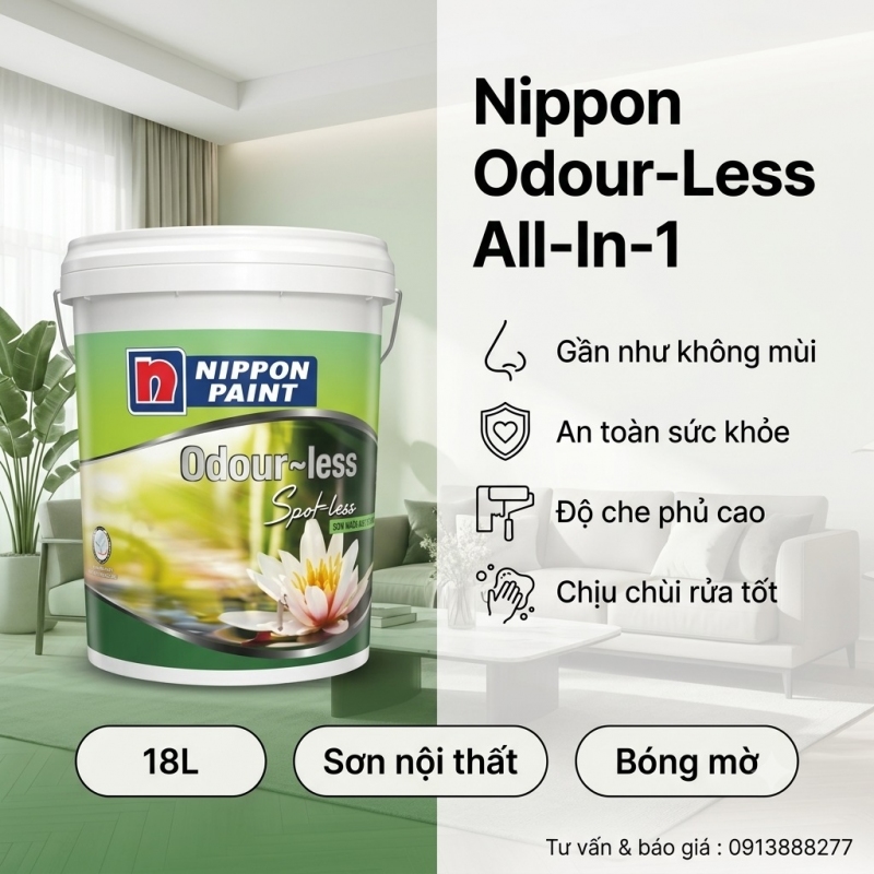 Sơn Nội Thất Nippon Odour-Less All-In-1 18L