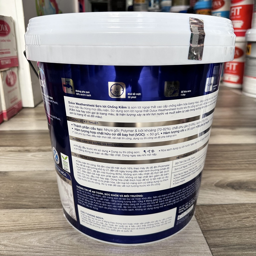 Sơn Lót Dulux Weathershield Chống Kiềm Ngoại Thất A936 tăng cường chống thấm cho lớp sơn phủ hoàn thiện ngoài trời