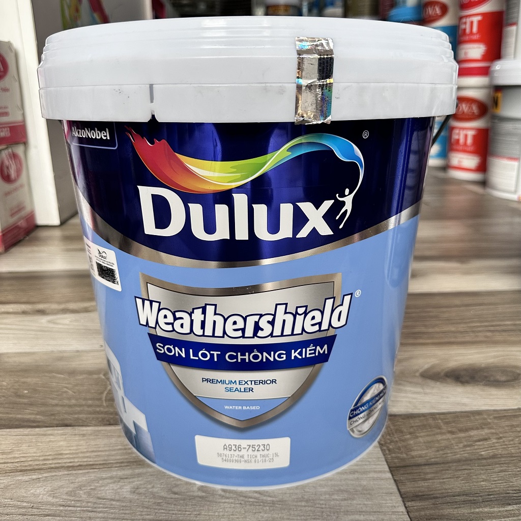 Sơn Lót Dulux Weathershield Chống Kiềm Ngoại Thất A936 là sơn lót cao cấp 100% nhựa acrylic, dùng cho tường ngoài trời, giúp ngăn kiềm xi măng tấn công lớp sơn phủ, tạo bám dính chắc chắn và tăng cường chống thấm