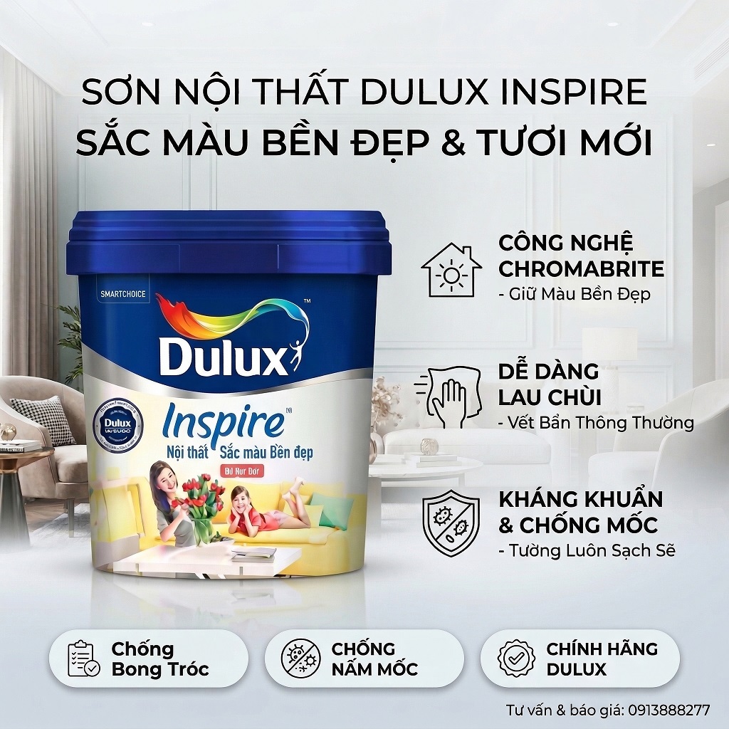 Sơn Nội Thất Dulux Inspire 39A Mờ 15L Chính Hãng Giá Rẻ